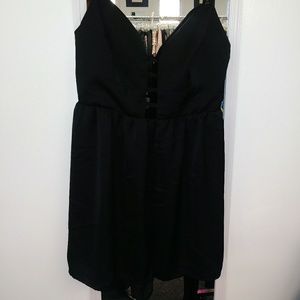 Strap open back romper